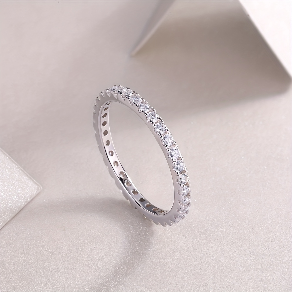 Moissanite Ring 925 Sterling Silver Wedding Bands for Men and Women